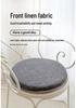 Japanese Zen Linen Round Tatami Floor Cushion for Meditation and Bay Window.