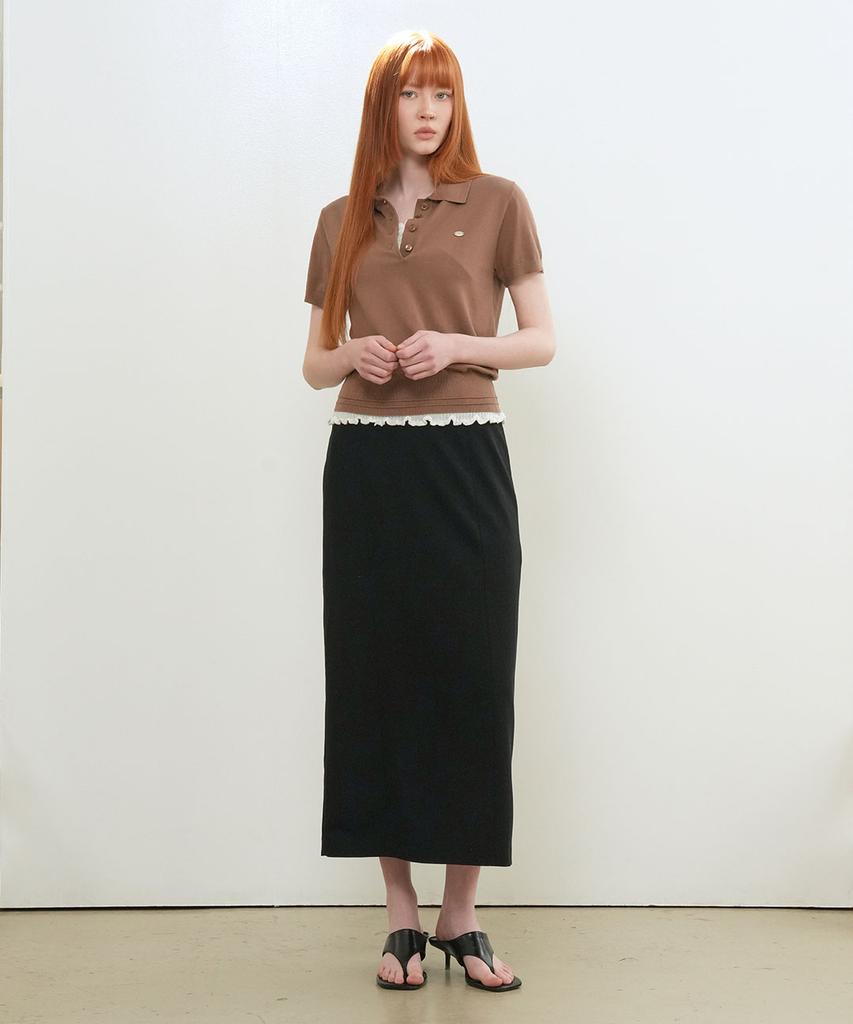 GENERALIDEA Airy Essential Collar Half Knit [Mocha] / Wbe2L05513