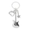 Y2K Electric Guitar Star Bass Keychain - Retro American Style Bag Charm