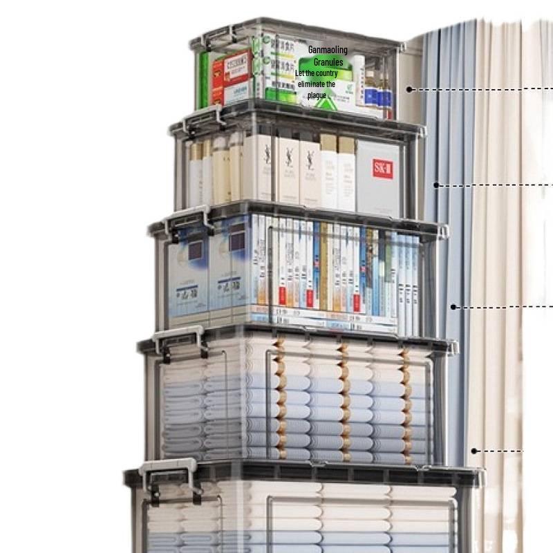Transparent Large-Capacity Storage Box for Clothes, Toys, Snacks, and More