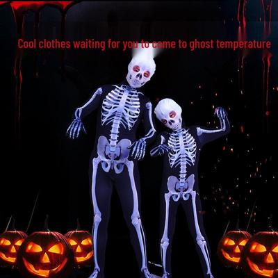 Kids Skeleton Halloween Costume for Parent-Child Cosplay and Role-Playing