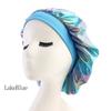 New Women Laser High Elasticity Wide Side Sleeping Cap Perm Hat Chemotherapy  Bath S Silk Bonnet for Sleeping