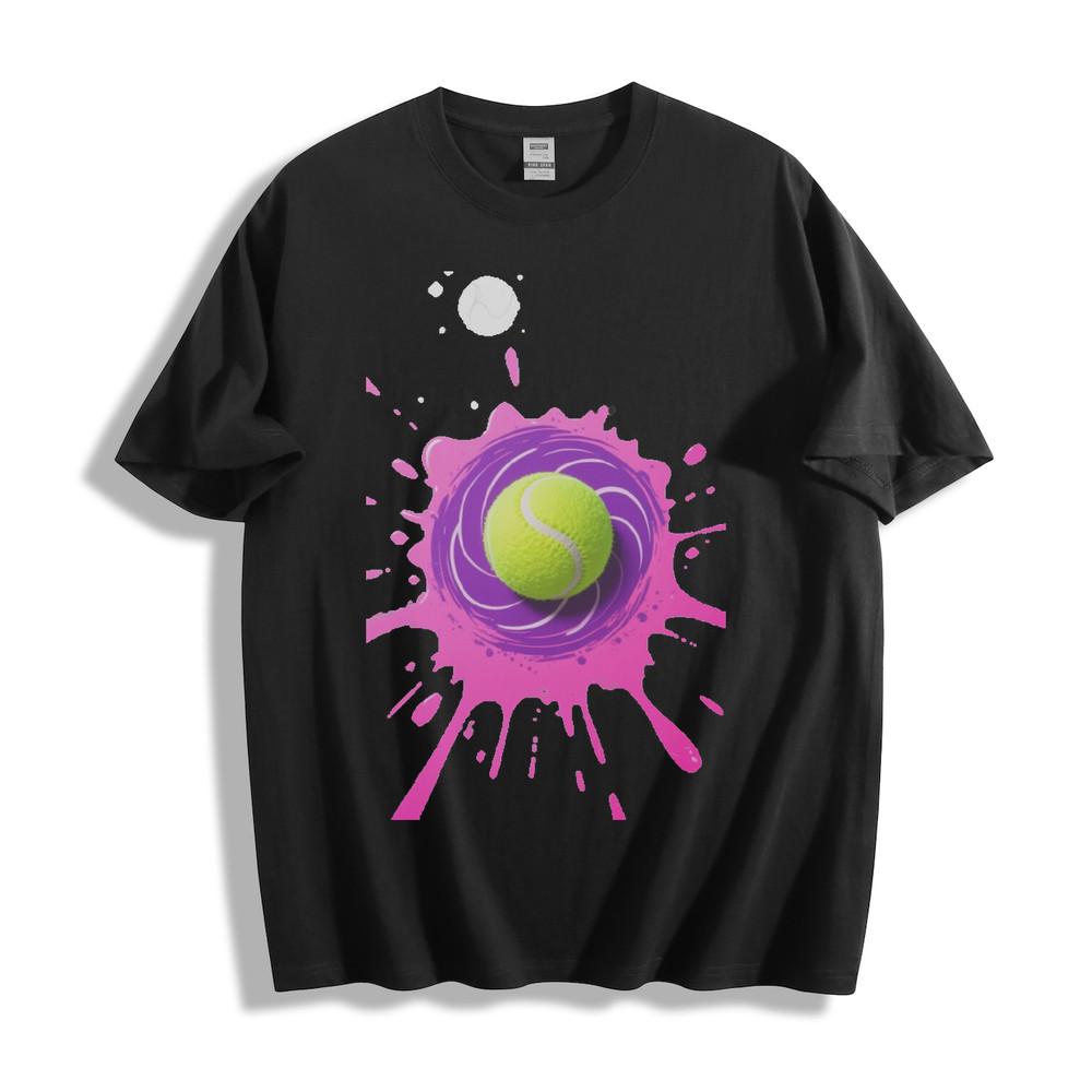 Tennis Ball Pink Purple Graffiti Splash T-Shirt