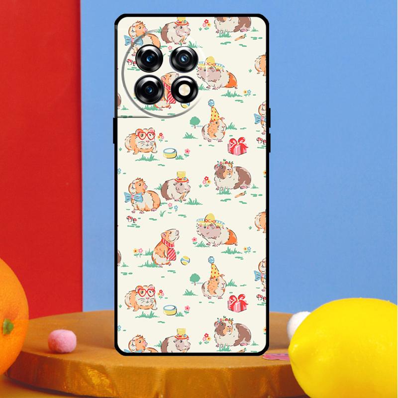 Animal Guinea Pig Cover For OnePlus 12 11 13 13R 12R 10 Pro 8T 10T OnePlus Nord 4 CE 2 3 Lite N10 N20 N30 Case