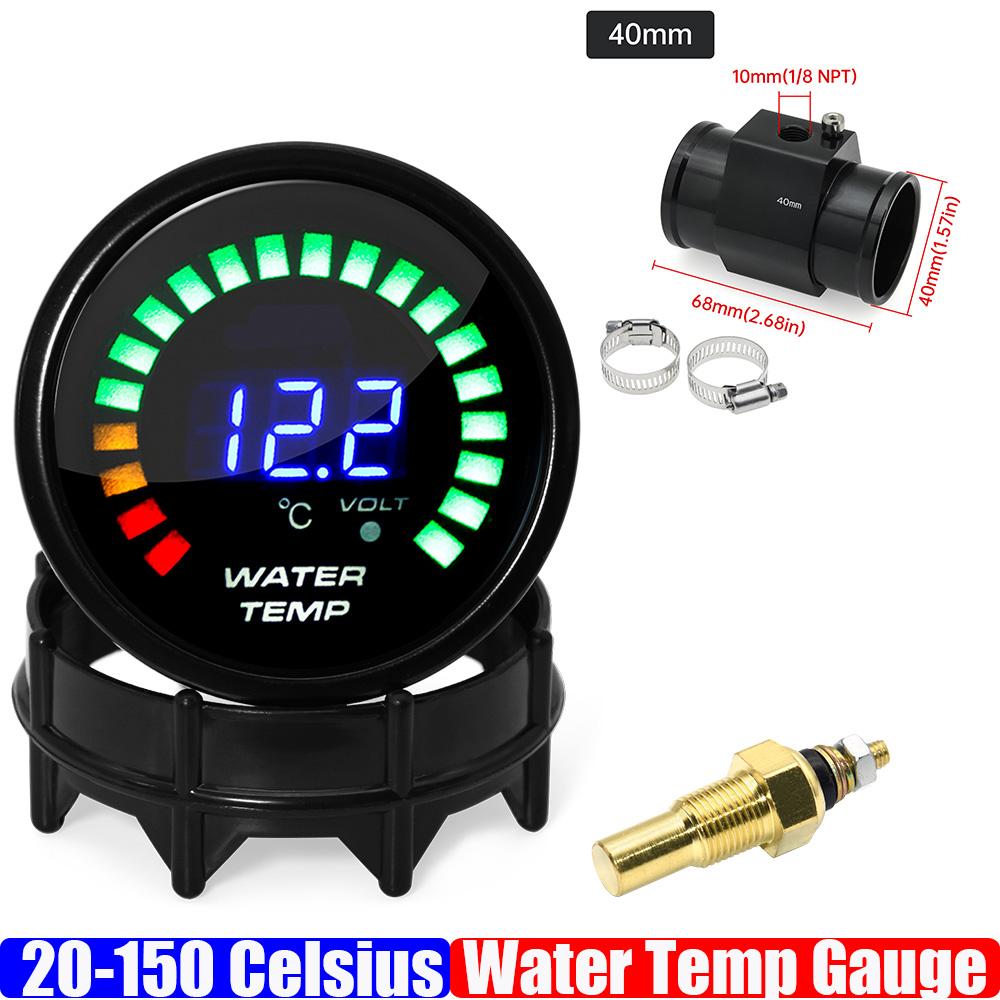 

Измеритель температуры воды Smoke Face 20-150C 52 мм с датчиком + датчик температуры воды для соединения труб 26 мм-40 мм для бензинового автомобиля 12 В