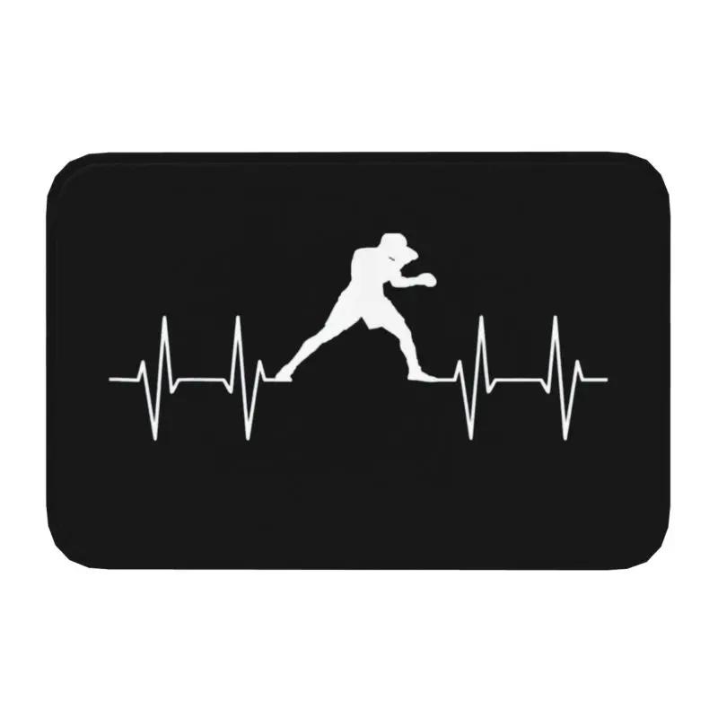 Fishing Heartbeat Doormat Anti-Slip Bathroom Kitchen Mat Toilet Floor Door Entrance Carpet Rug