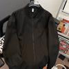 2024 Men's Trendy Retro Loose Solid Color Baseball Jacket for Spring & Autumn