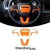 Steering Wheel Cover Trim Frame Kit for Dodge Challenger & Charger 2015+ Orange