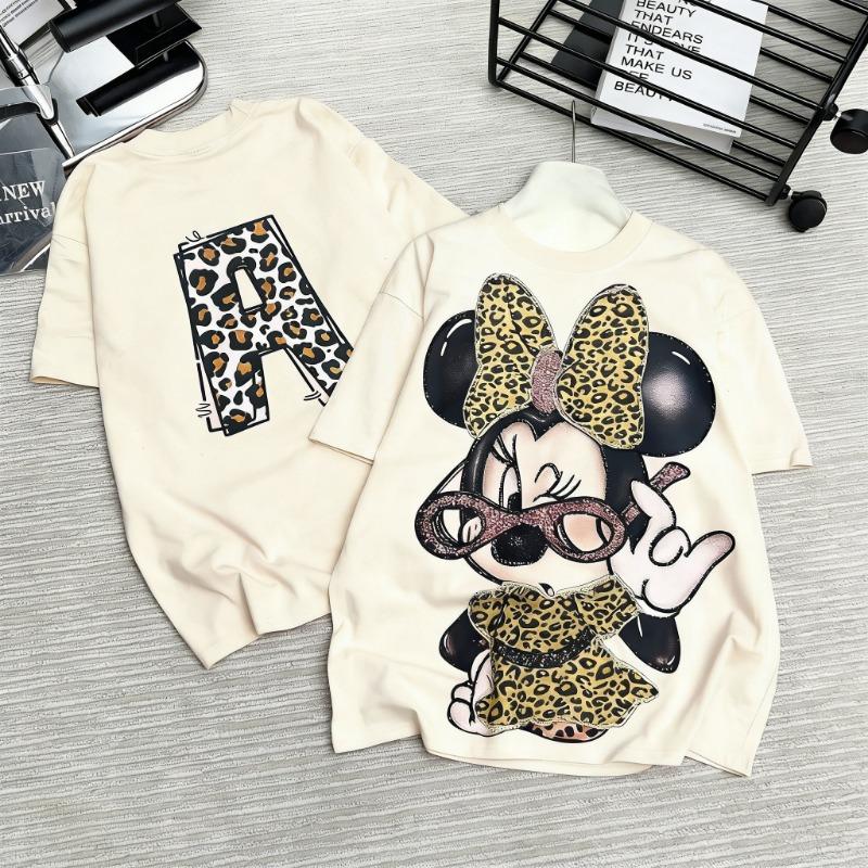 Disney Minnie Maus T-Shirt Damen Mann 2026 Sommer Kurzarm Tee Anime Print Streetwear Lässiges Oberteil Tägliches Tragen Y2k Kleidung