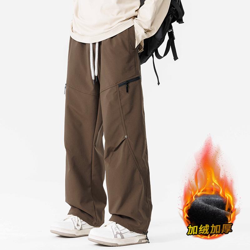 Pants Men's Autumn and Winter New Outdoor Charge Pants Waterproof Straight Versatile Men's Overalls Loose Casual Pants