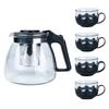 Heat Resistant Strainer Tea Kettle with Filter Kung Fu Teaware Tea-Water Separator Pot  Office