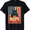 No Kings In America Cat Nope 1776 T Shirt Vintage Comfortable Soft Homme Designer Clothes Streetwear Casual Slightly