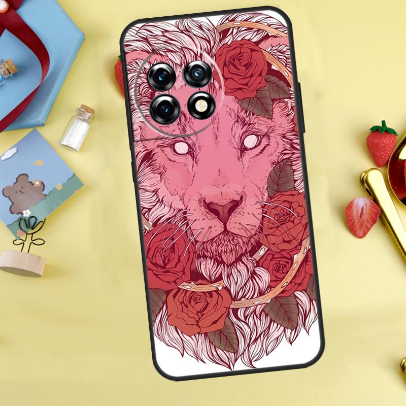 Lion Animal Case For OnePlus Nord 5 CE 2 3 4 Lite N20 N30 OnePlus 10T 12R 13R 13T 10 11 12 13 15 Cover