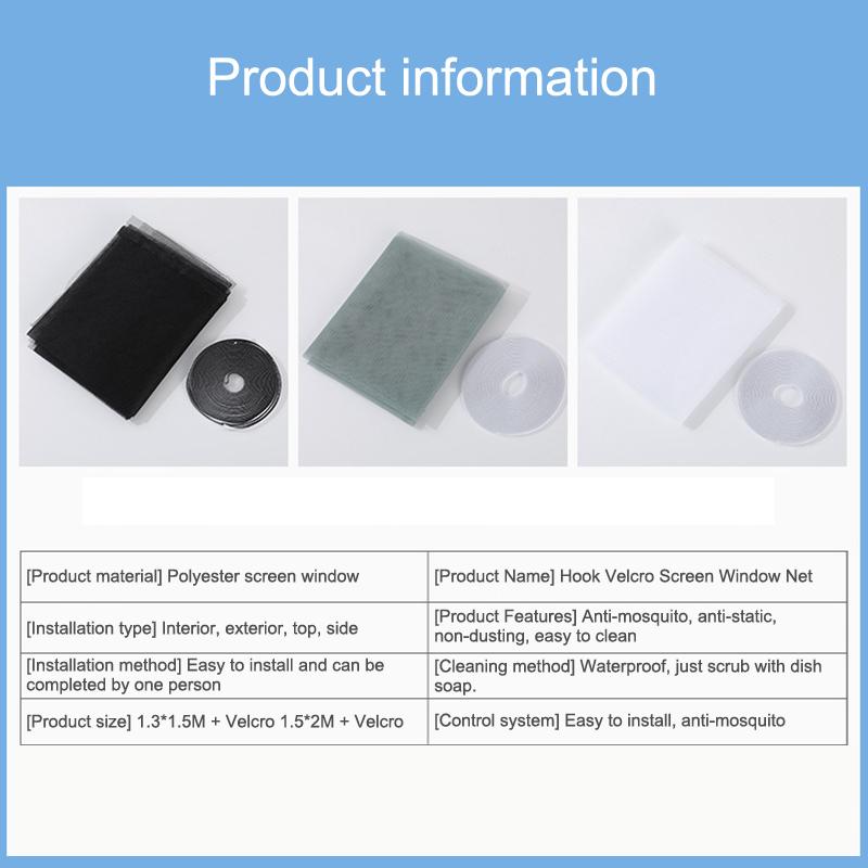 Anti Fly Mosquito Net Diy Self-Adhesive Fly Mosquito Window Net Mesh Mosquito Insect Bug Net Curtains For Windows
