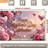 2D "Happy Mother's Day Celebration" Backdrop, 2D Flat Floral Background for Mother's Day Event Decoration