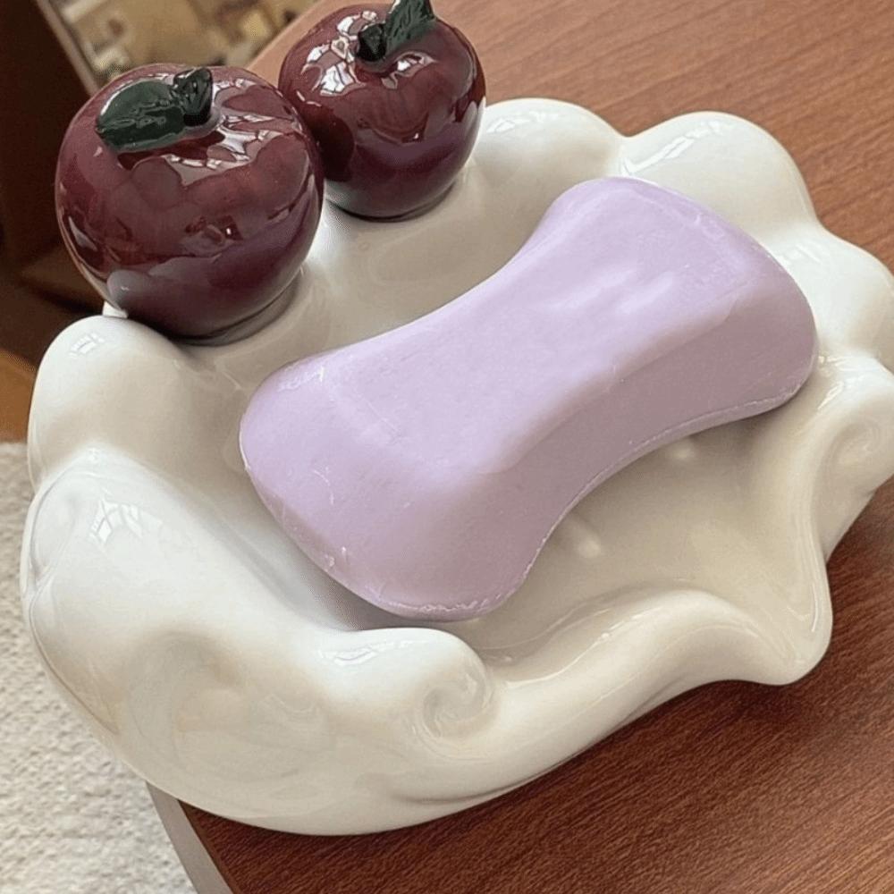 Decorative Snake Fruit Soap Dish Stylish Draining Soap Dish Modern Ceramic Soap Box  Kitchen