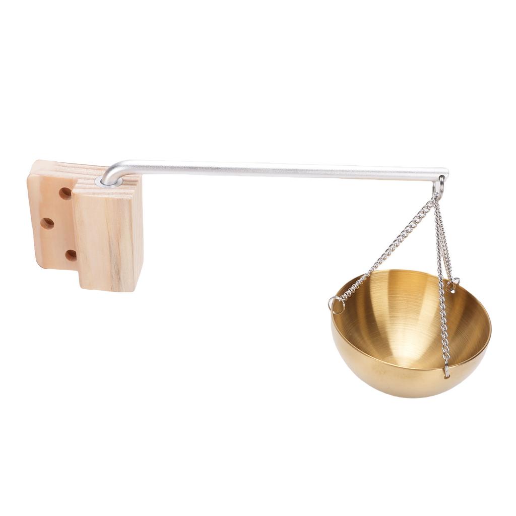 Essential Oil Bowl Golden Stainless Steel 12CM Round Fragrance Diffuser Cup Holder for for Sauna and Spa