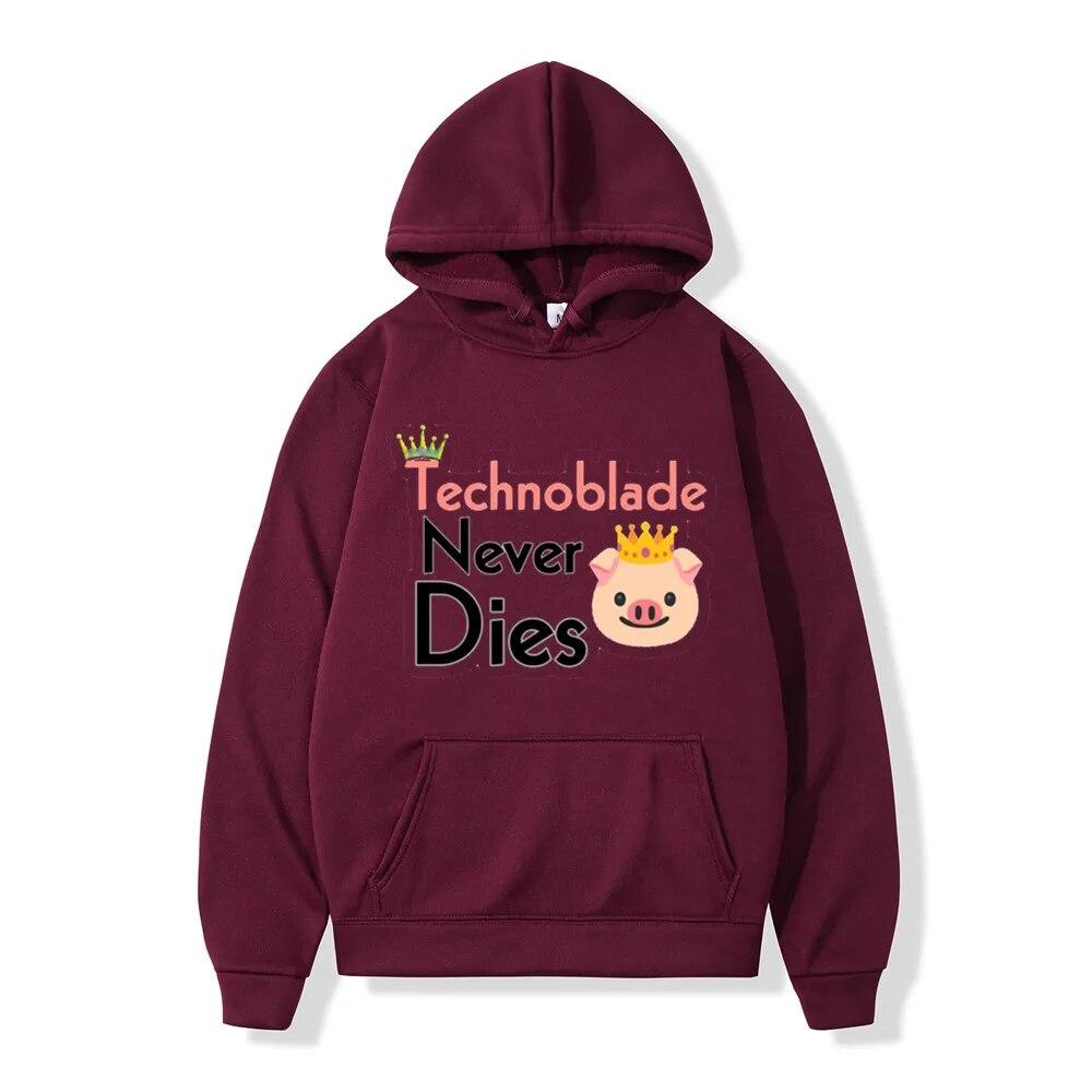 Streetwear Technoblade Miss You Unisex של קפוצ'ונים סווטשירט צמר חורף נשים קז'ואל היפ הופ סוודר Harajuku Hoody בגדי גברים