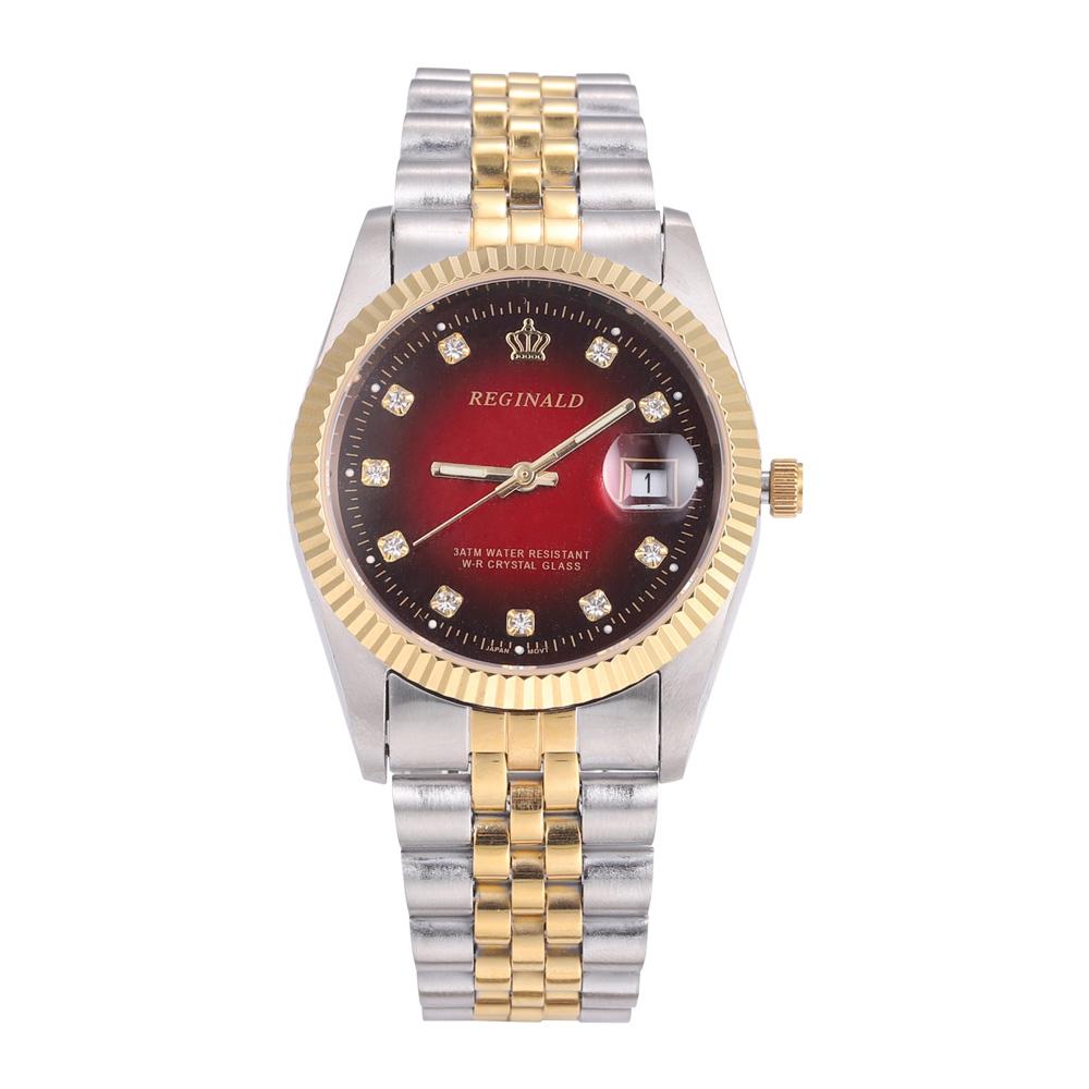 Fashion Reginald Top Brand Watch Man New Quartz Clock Gold Stainless Steel Men's Business Watch Date Analog Display Watches