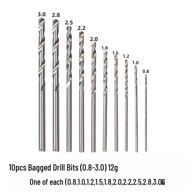 13-Piece Titanium-Plated Twist Drill Bit Set for Wood and Plastic Drilling
