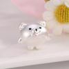 Sterling Silver Bear Egg Doll Beaded Bracelet DIY Spacer Accessories