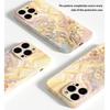 Pink gold abstract smudge oil painting mobile phone case iPhone12pm anti-drop film case Apple 17 artistic niche model