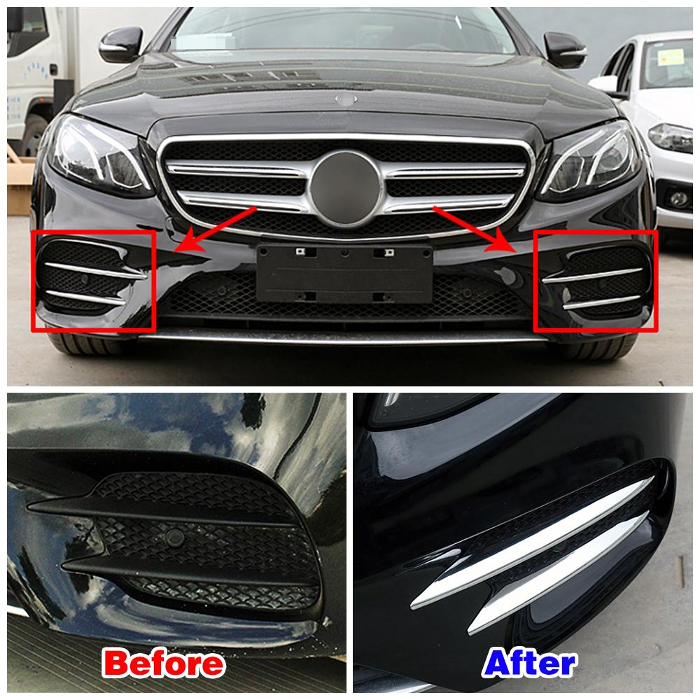 Pentru Mercedes Benz Clasa E W213 AMG 2016-2019 Partea exterioară de culoare din fibră de carbon Modificare fară de ceață față garnitură pentru cadru pentru far ceață