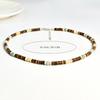 Türkis Holz Halskette Boho Strand Surfer Verstellbare Perlen Halsketten für Damen Herren Sommer Schmuck Geschenke