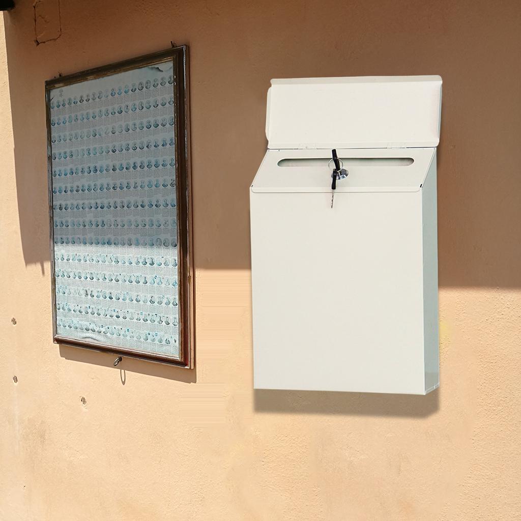 Hanging Security Wall Mounted Comment Suggestion Drop Box Durable Key Magazines Holder Postbox Case