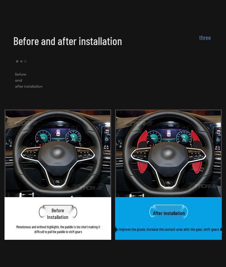 Steering Wheel Shift Paddles Trim for Golf 7 GTI/R Line, Tayron, Sagitar, Magotan, and Lamando