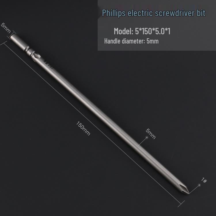 Hardened 5mm Magnetic S2 Steel Phillips Electric Screwdriver Bit Set