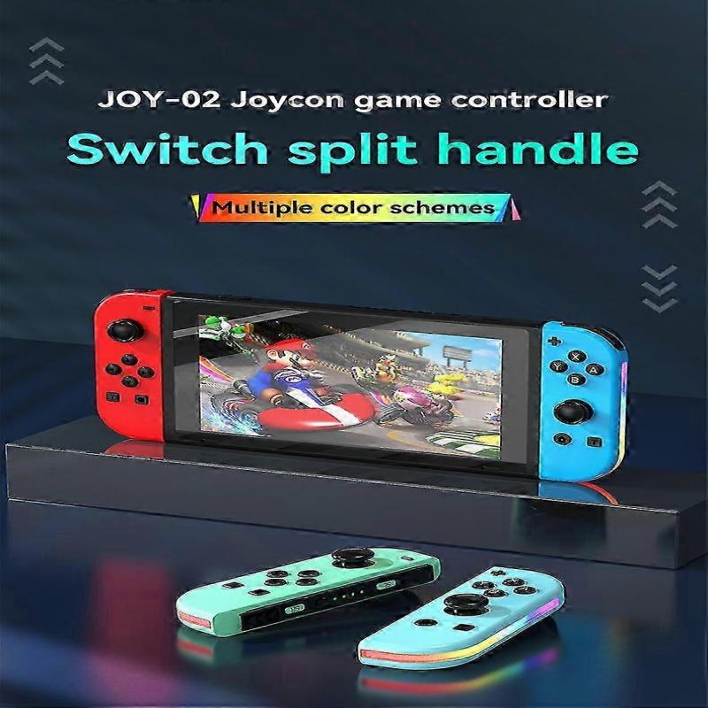 high qualityBt 5.2 Rgb Led S  L/R Joycon Gamepad compatible Nintendo S /Lite/Oled Joycon Gamepads Joystick With Dual Vibration(Pika)_Special Gift