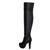 Fashion Shoes Women Boots Zipper Buckle Black Over the Knee Boots Sexy Female Autumn Winter Lady Thigh High Boots Chaussures Botas Mujer
