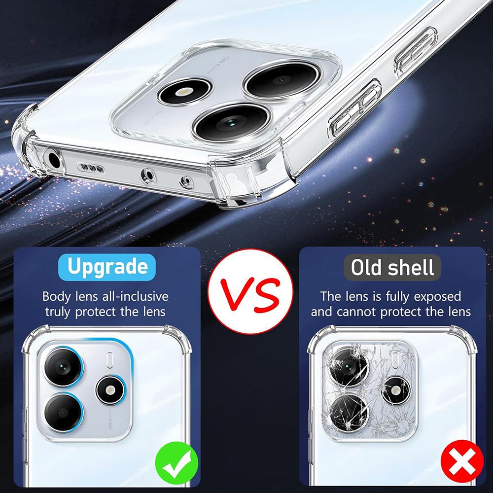 Stoßfestes Silikonhülle für Xiaomi Redmi Note 14 4G 163mm 164mm Weiche Ultradünne Abdeckung Hülle für Redmi Note 14 Pro Plus Pro+ 5G