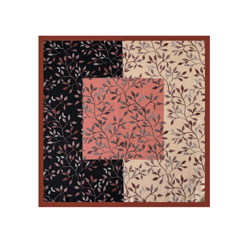 Summer ethnic style flower silk scarf women's neck small square scarf 61cm herringbone soft small scarf neck protection scarf