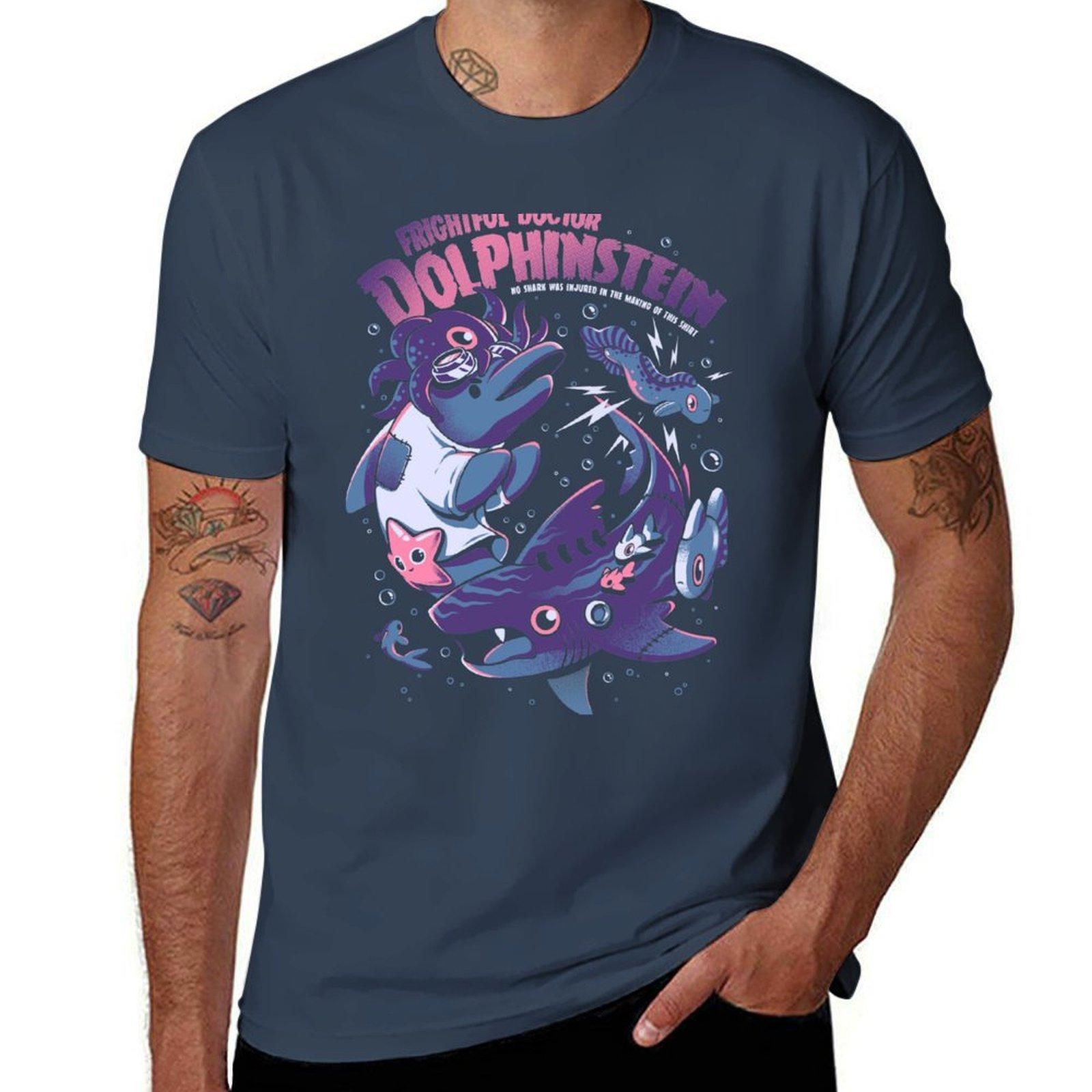 Doc Dolphinstein TShirt All Match Basic Short Sleeve Top S
