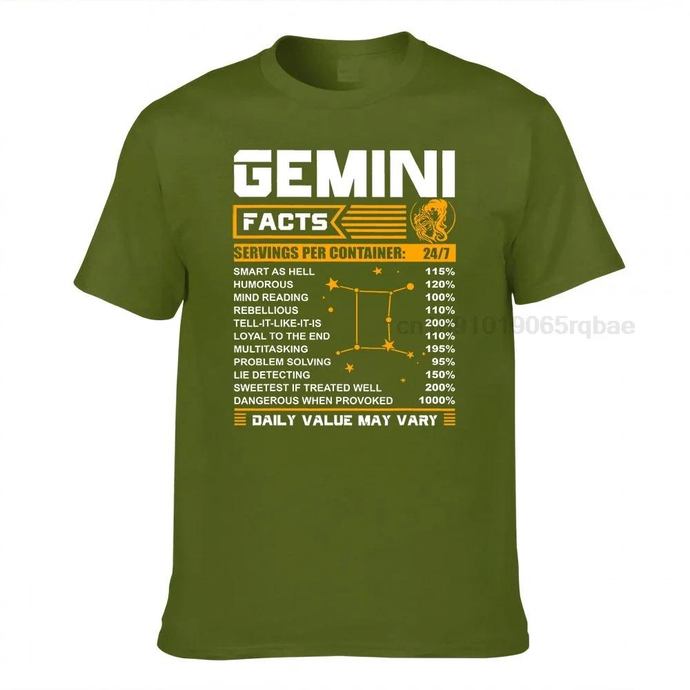 Gemini Facts Zodiac Tshirt Funny Gemini Birthday Gifts T Shirts Crazy Graphic Unisex Tees Crazy Cotton