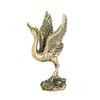 Red-crowned Crane Brass Figurines Chinese Retro Study Desktop Decoration Tea Pet Feng Shui Vintage Home Decor Collectibles