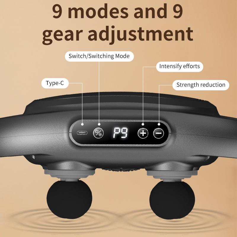 Six-head Fascia Gun Charging Mechanized Hot Compress Multi-functional Relaxation MassagingTool PracticalDesign