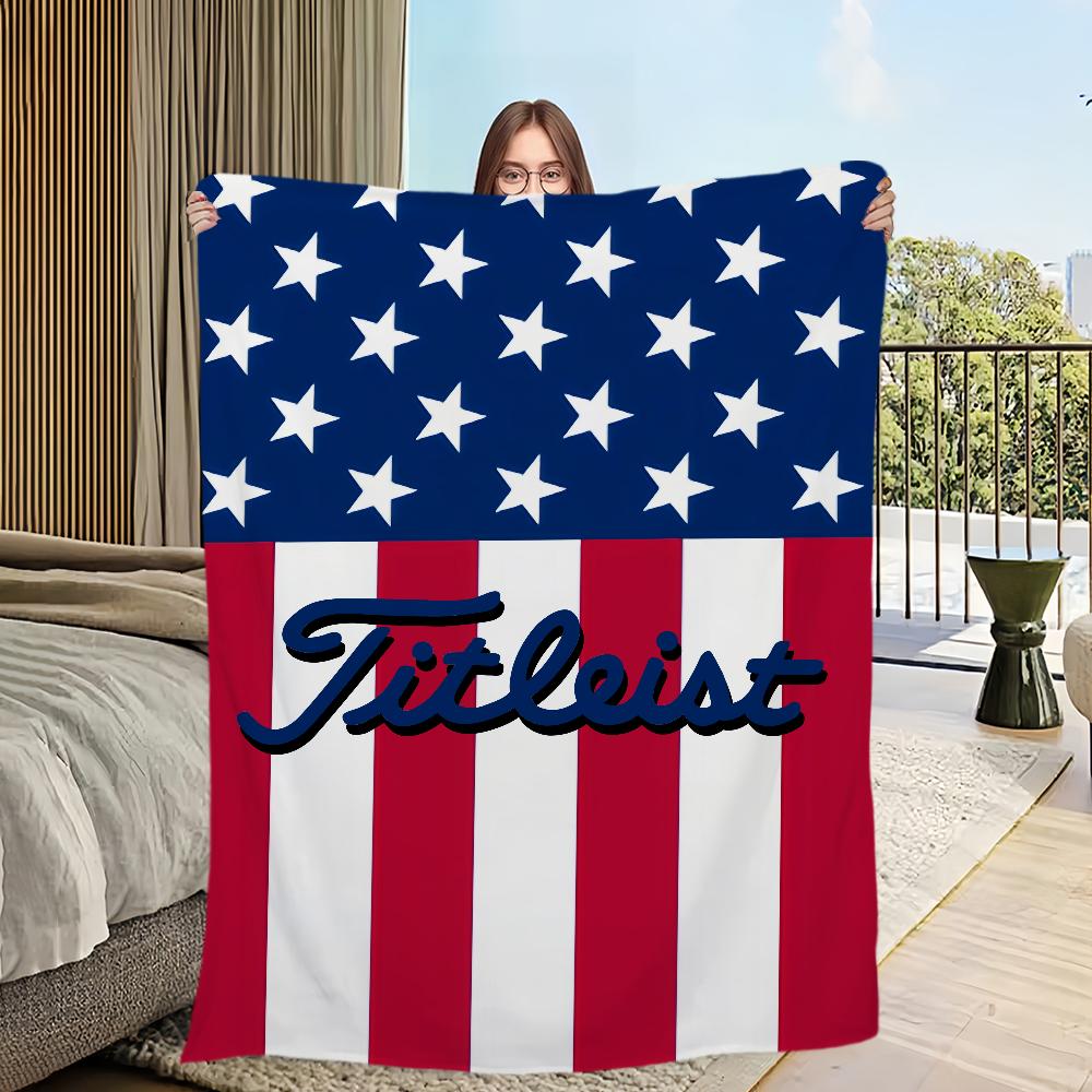 теплое удобство мягкое плюшевое одеяло прохладное для дивана гостиной логотип комната офис T-T-TitleistS-ES спальня путешествие подарок односторонний печатный 30x40in