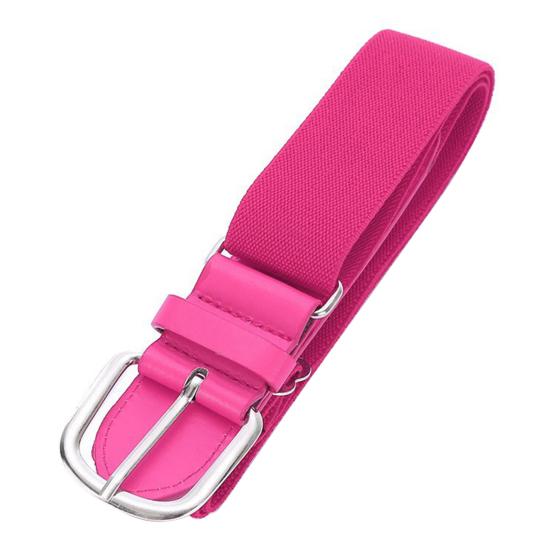Adult Baseball Belt Elastic Band Adjustable Length Imitation Leather Baseball Softball Belt Unisex Vibrant Color Waistband