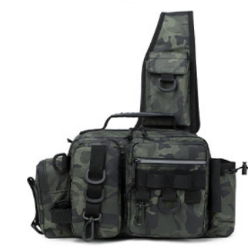 Multi-functional Large-capacity Lull Bag Tactical Crossbody Fishing Single-bar Large-capacity Storage Waist Bag