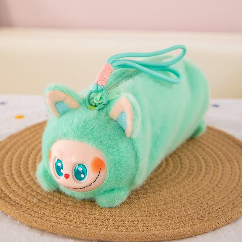 1 Piece Labubu Hanging Rope Plush Pencil Case Cute Stationery Storage Bag