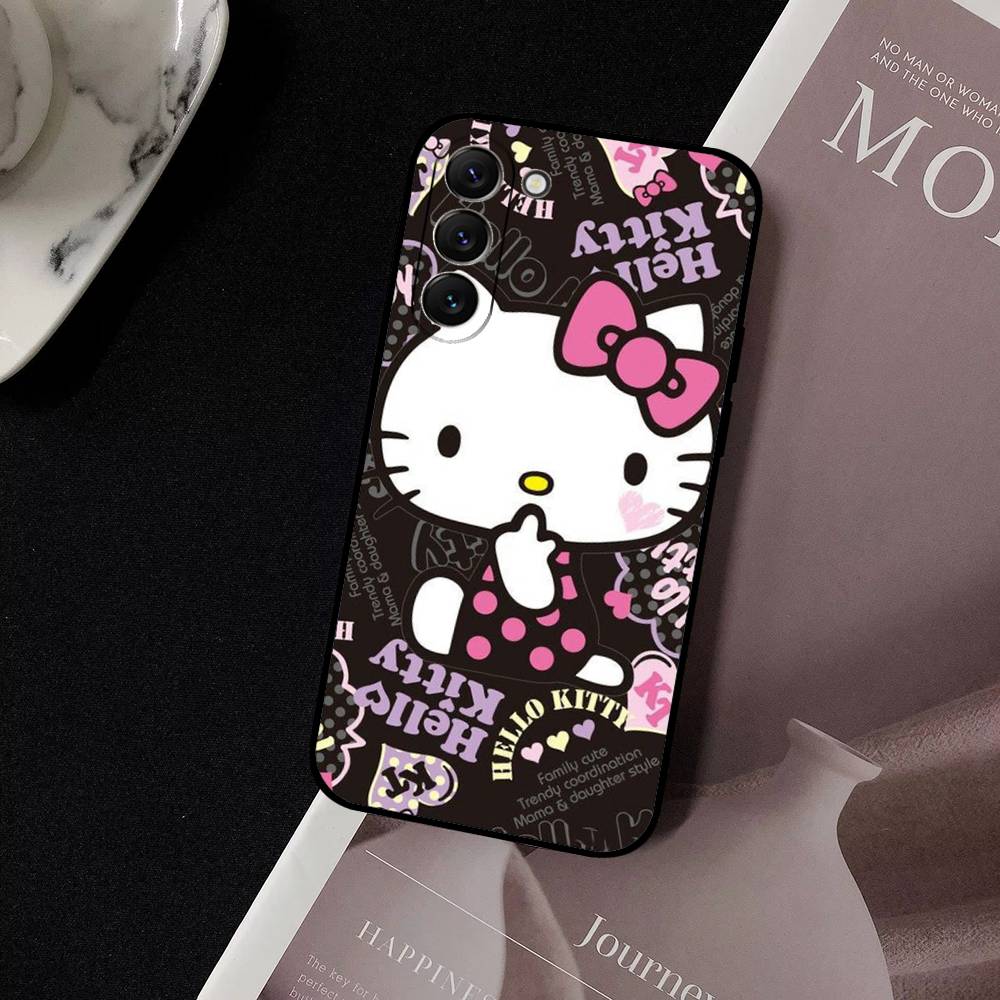 H-HelloS-S K-Kitty Cute Phone Case For Samsung Galaxy S21 S22 S23 S24ULTRA S25ULTRA FE Ultra Plus5G A52S S26 Soft Cover
