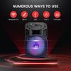 PYLE Wireless Bluetooth Portable Speaker with Max Rechargeable Perfect for and Features Include Flashing Party and a PPHP834B 8-inch 300-Watt Output,