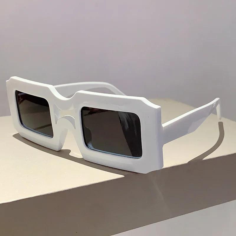 Vintage Square Sunglasses Women For Men Luxury Brand Designer Sun Glasses Trend Punk Popular Travel Big Frame Eyeglasses UV400