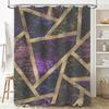 Unique Geometric Pattern Shower Curtain Modern Waterproof Fabric Bathroom Decoration Black Purple Blue Yellow Gold Pink Decorati