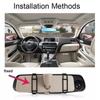 1080P Full HD Car Camera Rearview Mirror Dash DVR Cam Backup Camera Night Vision Front and Rear Dual Lens Video Recorder Reversing Car  Video Recorder