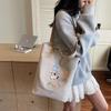 2025 summer new tote bag commute to work large capacity cartoon solid color trend niche foreign shoulder bag