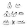 8/10/18/24Pcs Stainless Steel Cookie Cutter Set 3D Shape Design Various Patterns Holiday Cookie Mold Christmas Gift Baking Tool